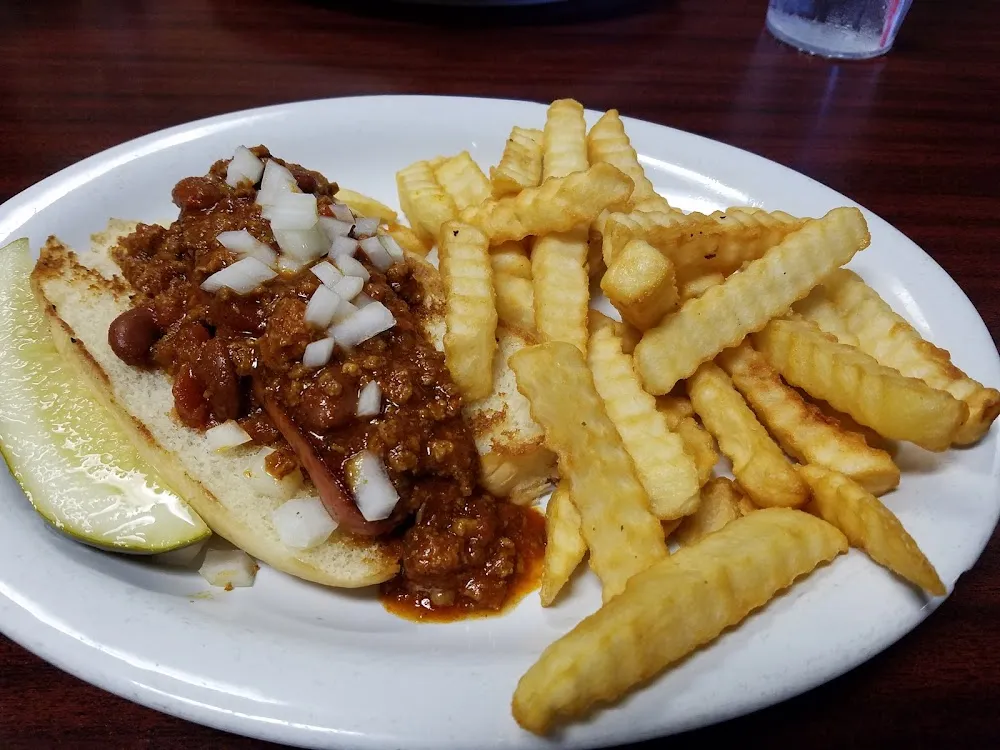 Chili Dog and Fries